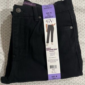 Gloria Vanderbilt Black Slimming Jeans - Size 4 Tall